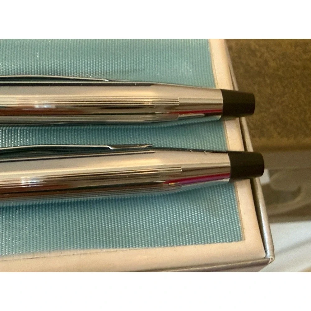 Vintage Cross Century Chrome Pen & Pencil Set w/ Box Since 1846 Set #3501 Chrome